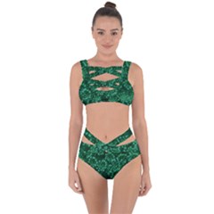 Green Queen Anne s Lace (up Close) Bandaged Up Bikini Set  by okhismakingart