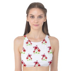 Cute Floral Drawing Motif Pattern Tank Bikini Top by dflcprintsclothing