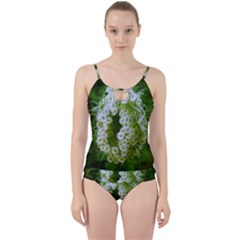 Green Closing Queen Annes Lace Cut Out Top Tankini Set by okhismakingart
