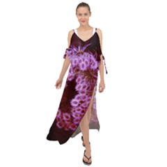 Purple Closing Queen Annes Lace Maxi Chiffon Cover Up Dress by okhismakingart