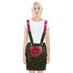 Round Pink Rose Braces Suspender Skirt by okhismakingart