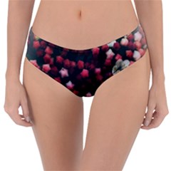 Floral Stars -dark Red Reversible Classic Bikini Bottoms by okhismakingart