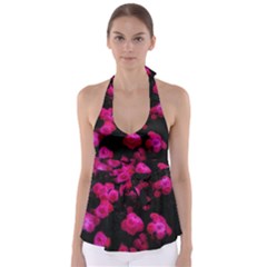Bunches Of Roses Babydoll Tankini Top by okhismakingart
