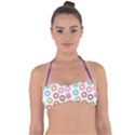 Donut pattern with funny candies Halter Bandeau Bikini Top View1