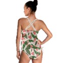 Tropical Watermelon Leaves Pink and green jungle leaves retro Hawaiian style Tankini Set View2