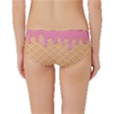 Ice Cream Pink melting background with beige cone Classic Bikini Bottoms View2