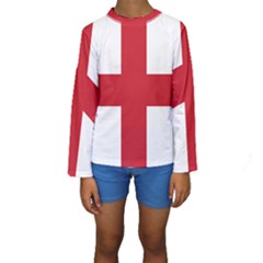 Flag Of England Kids  Long Sleeve Swimwear by abbeyz71