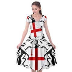 Coat Of Arms Of The City Of London Cap Sleeve Wrap Front Dress