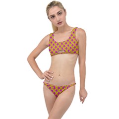 Pink Stars Pattern On Yellow The Little Details Bikini Set by BrightVibesDesign