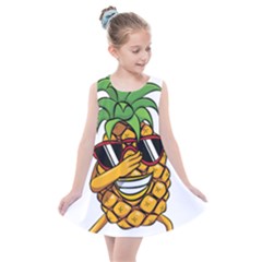 Dabbing Pineapple Sunglasses Shirt Aloha Hawaii Beach Gift Kids  Summer Dress by SilentSoulArts
