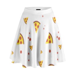 Pizza Pattern Pepperoni Cheese Funny Slices High Waist Skirt by genx