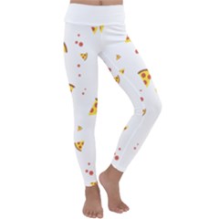 Pizza Pattern Pepperoni Cheese Funny Slices Kids  Lightweight Velour Classic Yoga Leggings by genx
