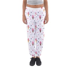 Ice Cream Cones Watercolor With Fruit Berries And Cherries Summer Pattern Women s Jogger Sweatpants by genx