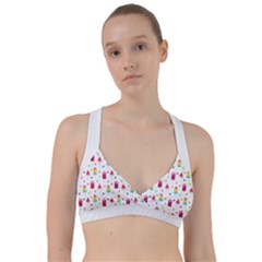 Popsicle Juice Watercolor With Fruit Berries And Cherries Summer Pattern Sweetheart Sports Bra by genx