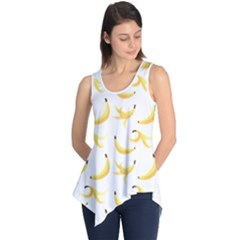 Yellow Banana And Peels Pattern With Polygon Retro Style Sleeveless Tunic by genx