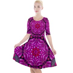 Sweet As Candy Can Be Quarter Sleeve A-line Dress by pepitasart