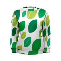 Leaves Green Modern Pattern Naive Retro Leaf Organic Women s Sweatshirt by genx