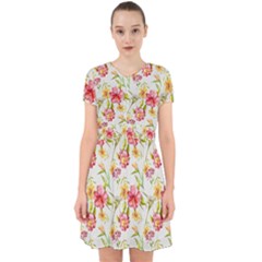 Water Color Flowers Adorable In Chiffon Dress