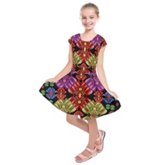 Candy To Sweetest Festive Love Kids  Short Sleeve Dress by pepitasart