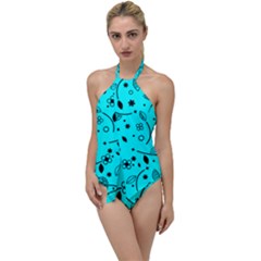 Powerful Feelings - Pattern Go With The Flow One Piece Swimsuit by WensdaiAmbrose