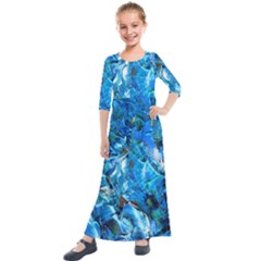 Tropic Kids  Quarter Sleeve Maxi Dress by WILLBIRDWELL