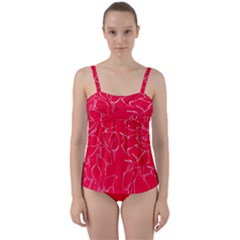 Katsushika Hokusai, Egrets From Quick Lessons In Simplified Drawing Twist Front Tankini Set by Valentinaart
