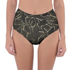 Katsushika Hokusai, Egrets From Quick Lessons In Simplified Drawing Reversible High-waist Bikini Bottoms by Valentinaart