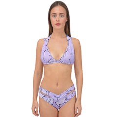 Katsushika Hokusai, Egrets From Quick Lessons In Simplified Drawing Double Strap Halter Bikini Set by Valentinaart