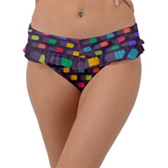 Background Colorful Geometric Frill Bikini Bottom by HermanTelo