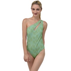 Leaves - Light Green To One Side Swimsuit by WensdaiAmbrose