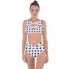 Yin Yang Pattern Bandaged Up Bikini Set  by Valentinaart