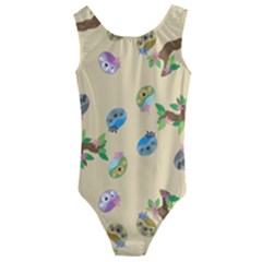 Sloth Neutral Color Cute Cartoon Kids  Cut-out Back One Piece Swimsuit by HermanTelo