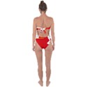 Flag of the Canadian Army Tie Back One Piece Swimsuit View2