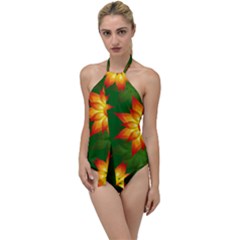 Flower Pattern Floral Non Seamless Go With The Flow One Piece Swimsuit by Pakrebo