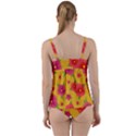 Background Flowers Floral Pattern Twist Front Tankini Set View2