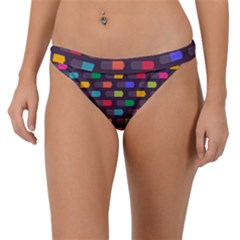 Background Colorful Geometric Band Bikini Bottom by HermanTelo