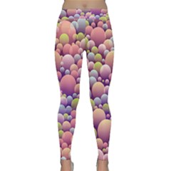 Abstract Background Circle Bubbles Classic Yoga Leggings by HermanTelo