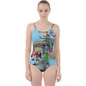 Zoo Animals Peacock Lion Hippo Cut Out Top Tankini Set View1