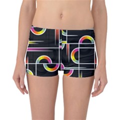 Background Abstract Semi Circles Reversible Boyleg Bikini Bottoms by Pakrebo