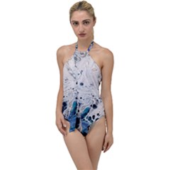 Paint Acrylic Paint Art Colorful Go With The Flow One Piece Swimsuit by Pakrebo
