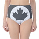 Roundel of Canadian Air Force - Low Visibility Classic High-Waist Bikini Bottoms View1