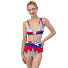 Flag Map Of Cambodia Tied Up Two Piece Swimsuit by abbeyz71
