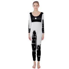 City Night Moon Star Long Sleeve Catsuit by HermanTelo