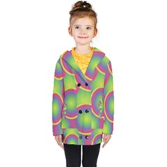 Background Colourful Circles Kids  Double Breasted Button Coat by HermanTelo