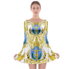 Coat Of Arms Of Cambodia Long Sleeve Skater Dress by abbeyz71