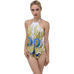 Coat Of Arms Of Cambodia Go With The Flow One Piece Swimsuit by abbeyz71