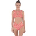 Seamless Pattern Background Red Bandaged Up Bikini Set  View1