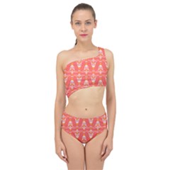 Seamless Pattern Background Red Spliced Up Two Piece Swimsuit by HermanTelo