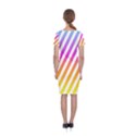 Abstract Lines Mockup Oblique Classic Short Sleeve Midi Dress View2