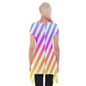 Abstract Lines Mockup Oblique Short Sleeve Side Drop Tunic View2